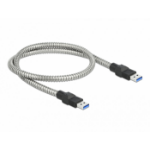 DeLOCK USB 3.2 Gen 1 Cable Type-A male to Type-A male with metal jacket 0.5 m