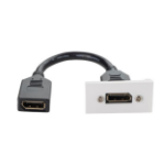 connektgear 0.2m AV Snap-In DisplayPort Module 25 x 50mm - Socket to Socket - White