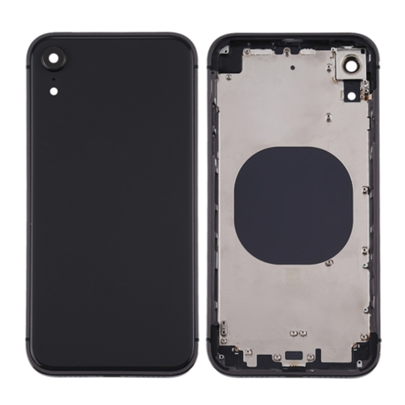 EU Product - iPhone XR Complete Back Cover with Frame (No Logo) - Black thumbnail