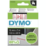 Dymo 45015/S0720550 DirectLabel-etikettes red on white 12mm x 7m for Dymo D1 6-12mm/19mm/24mm/9-12mm/9-19mm
