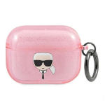 Karl Lagerfeld AirPods Pro case Glitter Karl's Head - Pink