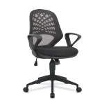 NAUTILUS Designs Lattice Medium Mesh Back Task Operator Office Chair With Fixed Arms Black - BCM/K116/BK DD