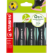 STABILO GREEN BOSS marker 4 pc(s) Chisel tip Green, Mint, Pink, Violet