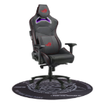 ASUS ROG Chariot RGB Gaming Chair, Steel Frame, PU Leather, Memory-Foam Lumbar, 4D Armrests, 145° Recline, *FREE ROG Cosmic Polyester Floor Mat*