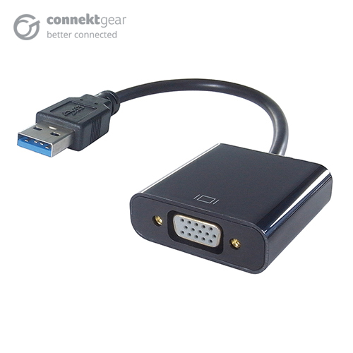Photos - Card Reader / USB Hub connektgear USB 3 to VGA Adapter A Male to VGA Female 26-2960