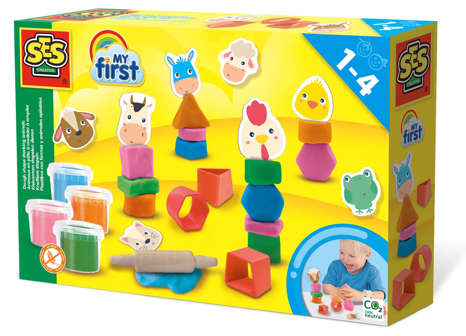 SES Creative My First - Dough shape stacking animals