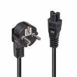 Lindy 2m Schuko 2 Pin Plug To IEC C5 Power Cable, Black