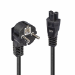 Lindy 2m Schuko 2 Pin Plug To IEC C5 Power Cable, Black