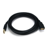 Monoprice USB 2.0, M/F, 3.048m USB cable 120" (3.05 m) USB A Black