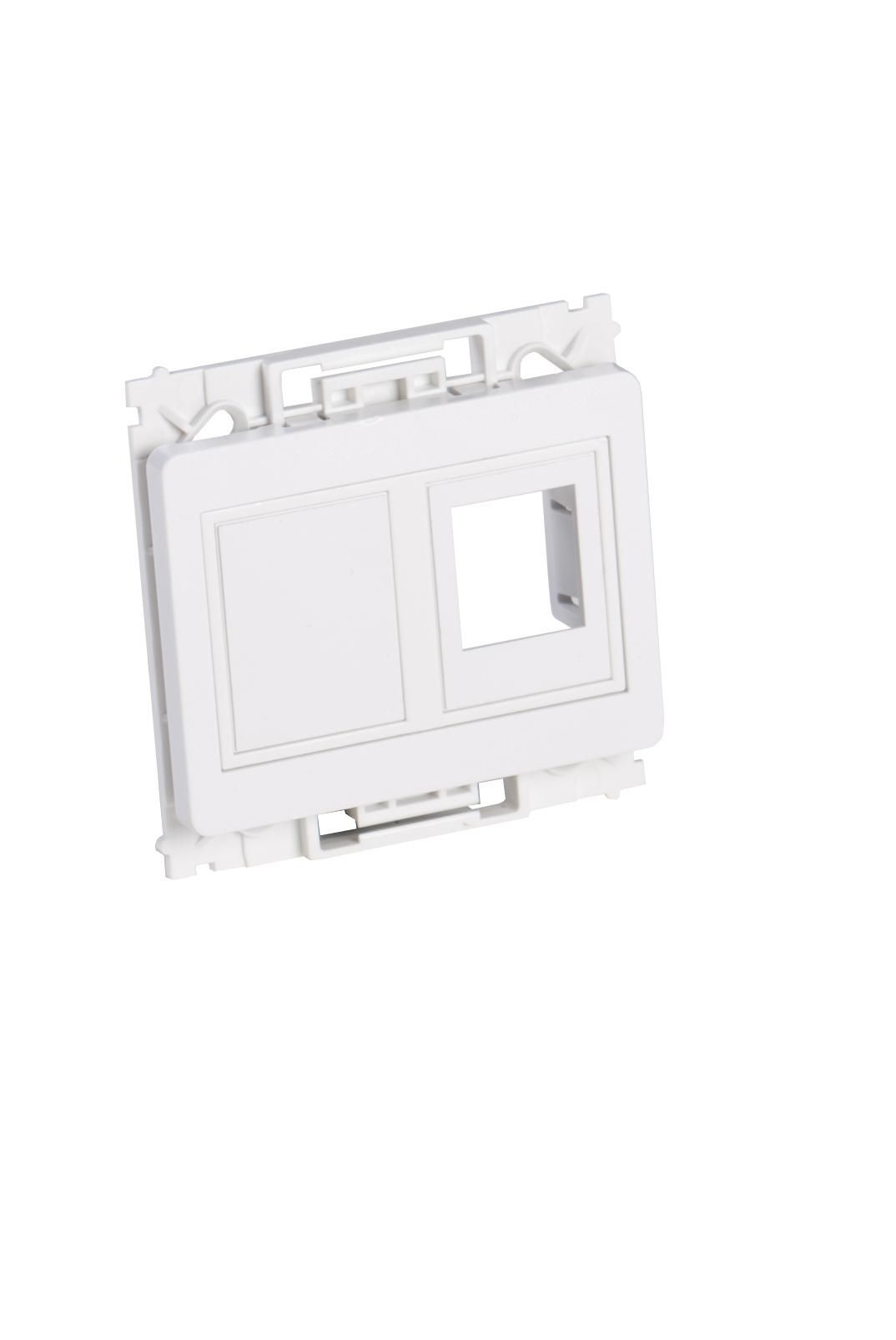 LVN126160 Lanview Wall plate 2 x keystone for  OPUS outlet white