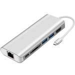 JLC L72 Type C 6 Port Adapter - Silver