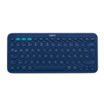 Logitech K380 keyboard Bluetooth QWERTZ Swiss Blue