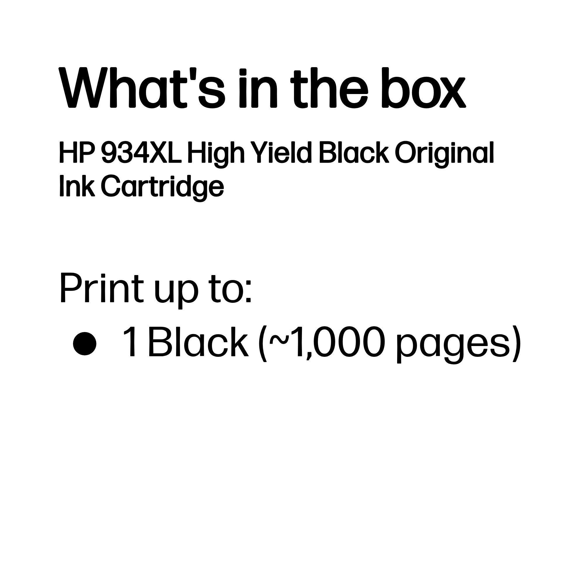 HP 934XL Original Ink Cartridge High Yield Black C2P23AE