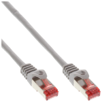 InLine 100pcs. Bulk-Pack Patch cable, S/FTP, Cat.6, PVC, CCA, grey, 0.5m