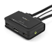 StarTech.com Conmutador Switch KVM 2 puertos DisplayPort DP USB Audio con Cables Integrados - 1080p