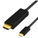 JLC N51 Type C (Male) to HDMI (Male) Cable - 1M - Black