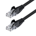 StarTech.com 5m Black Cat6 Ethernet Cable, Snagless, 100W PoE, UTP, 24AWG Pure Bare Copper Wire, RJ45 Network Patch Cord w/Strain Reliefs, Individually Tested