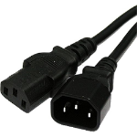 Cablenet 0.3m IEC C14 - IEC C13 Black PVC 0.75mm Power Leads