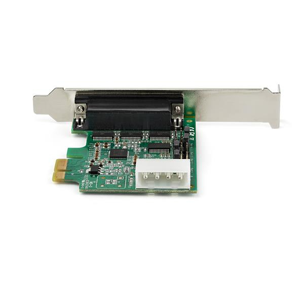 StarTech.com 4-port PCI Express RS232 Serial Adapter Card - PCIe RS232 Serial Host Controller Card - PCIe to Serial DB9 Card - 16950 UART - Expansion Card - Windows/Linux