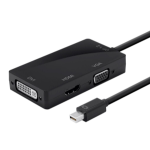 Monoprice 12799 video cable adapter 70.9" (1.8 m) Mini DisplayPort VGA + HDMI + DVI Black