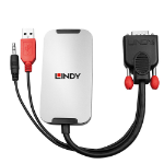 Lindy 38296 video kabel adapter Zwart, Wit