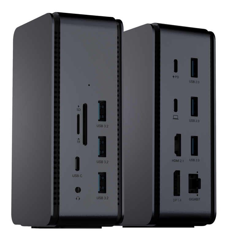 Image of ProXtend USB4 Dual 8K Docking Station, Dark Silver