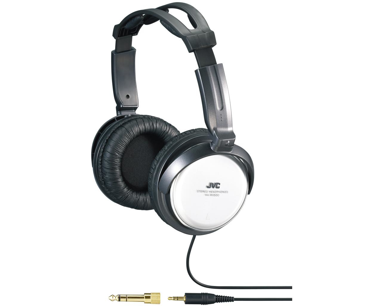 JVC HA-RX500-E Headphones Wired Head-band Music Black. White