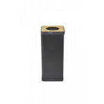 Alba PBCORBN J trash can 50 L Square Acrylonitrile butadiene styrene (ABS), Steel Black