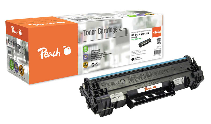 Peach PT1270 toner cartridge 1 pc(s) Compatible Black