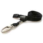 Digital ID 10mm Recycled Plain Black Lanyards with Metal Lobster Clip (Pack of 100)