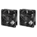 Intellinet 2-Fan Ventilation Unit for 19" Wallmount Cabinets Roof-mount, 1.8 m Power Cable with EU CEE 7/7 Plug, Format 120 x 120 mm, Earthing Kit Included, Black