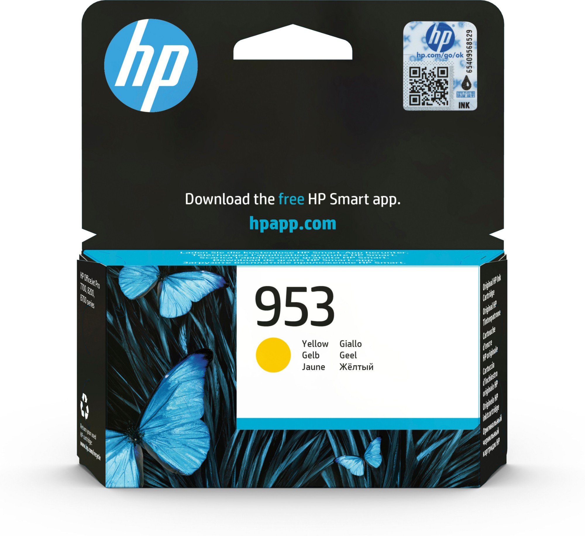 HP F6U14AE/953 Ink cartridge yellow, 630 pages 9ml for HP OfficeJet Pro 7700/8210/8710