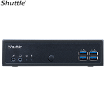 Shuttle DL30N Slim Mini PC 1L Barebone - Intel Processor N100, Fan-less, LAN, RS232/RS422/RS485, HDMI, DP, VGA, Vesa Mount, 65W Adapter