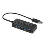 Sabrent HB-UM43 interface hub 5000 Mbit/s Black