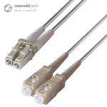 connektgear 3m Duplex Fibre Optic Multi-Mode Cable OM1 62.5/125 Micron LC to SC Grey 10-14 working days non cancellable non returnable