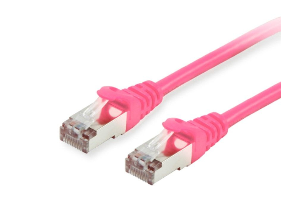 Image of Equip Cat.6 S/FTP Patch Cable, 0.25m, Pink