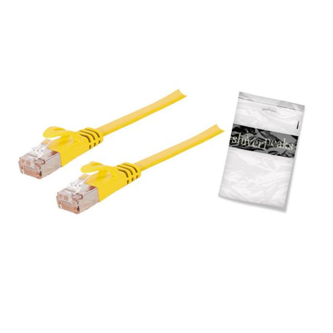 EU Product - RJ45 Patchkabel-Flach, Cat7, slim, 2,0m gelb thumbnail