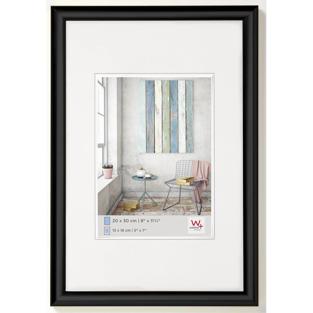 Image of walther design Trendstyle 20x30 - Plastic - Black - 13 x 18 cm -...