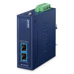 PLANET IP30 Compact size Industrial netwerk media converter Blauw