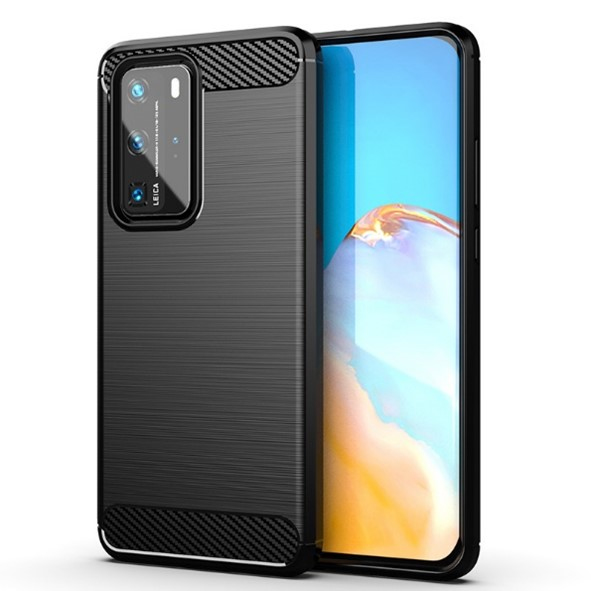 JLC Huawei P40 Pro Brushed Silicone - Black