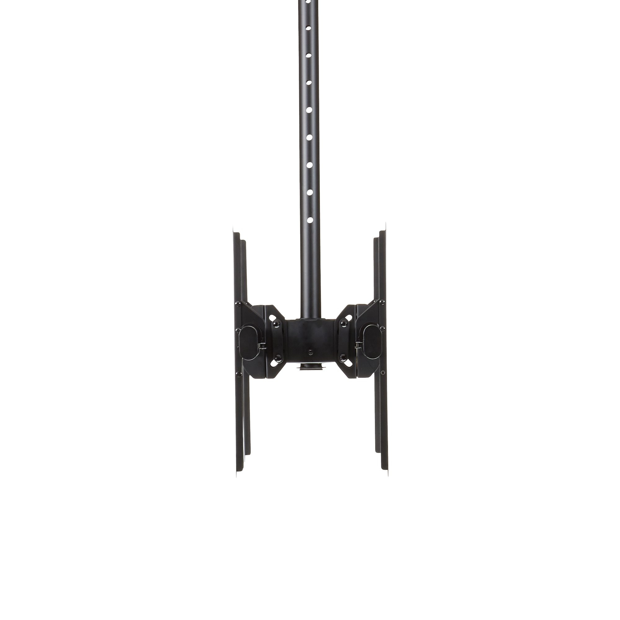 StarTech.com Dual TV Ceiling Mount - Back-to-Back Heavy Duty Hanging Dual Screen Mount with Adjustable Telescopic 3.5' to 5' Pole - Tilt/Swivel/Rotate - VESA Bracket for 32&acirc;&euro;-75&quot; Displays