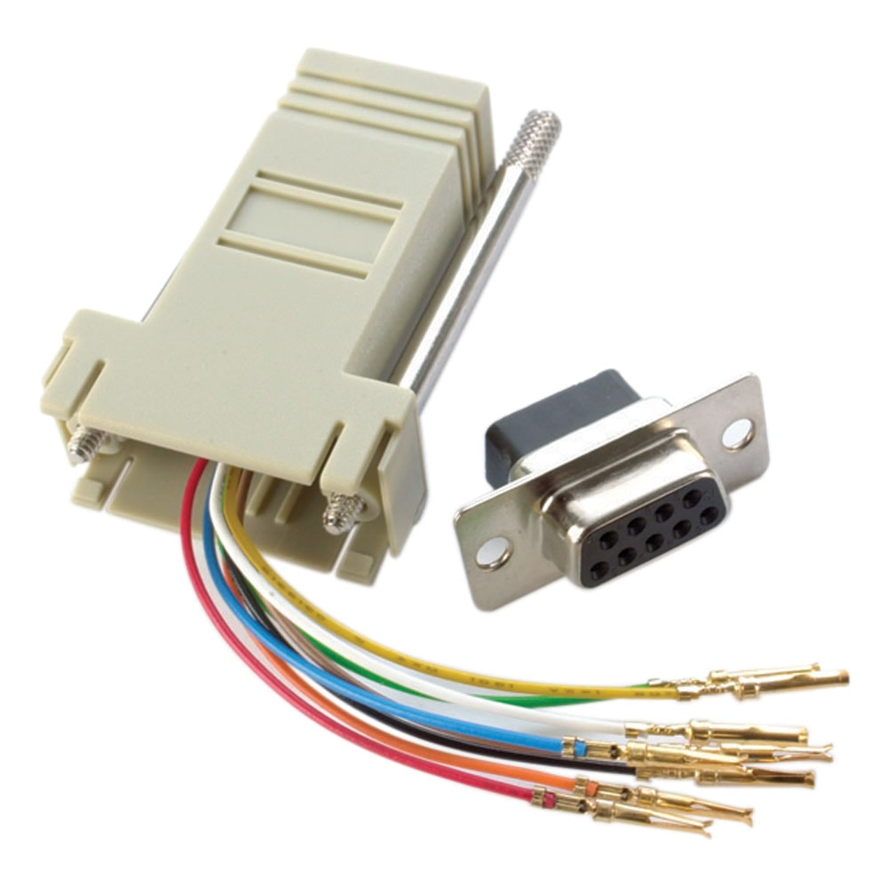 Videk RJ45 8 Way F to DB9F Unwired Modular Adapter