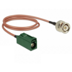 DeLOCK 89681 coaxial cable RG-316 0.5 m FAKRA E BNC Brown, Green