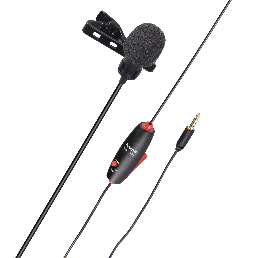 Image of Hama Smart Black Clip-on microphone