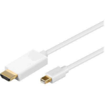 Microconnect MDPHDMI0.5-4K video cable adapter 0.5 m Mini DisplayPort HDMI Type A (Standard) White
