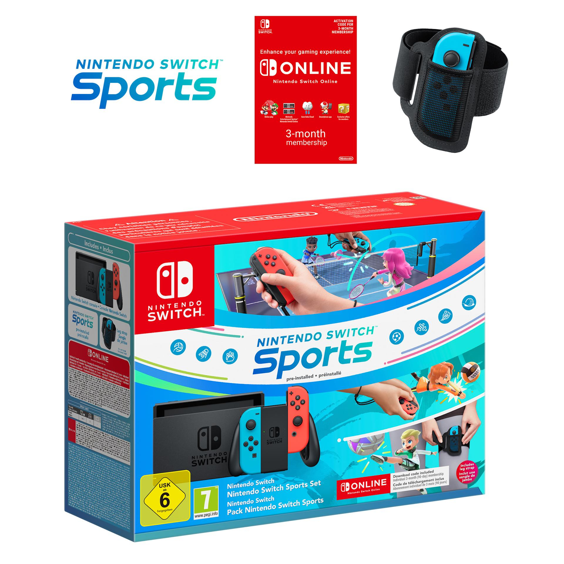 Nintendo Switch + Switch Sports Set + 3 Months Switch Online portable