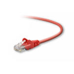 Belkin Cat5e Patch Cable, 1ft, 1 x RJ-45, 1 x RJ-45, Red networking cable 11.8" (0.3 m)