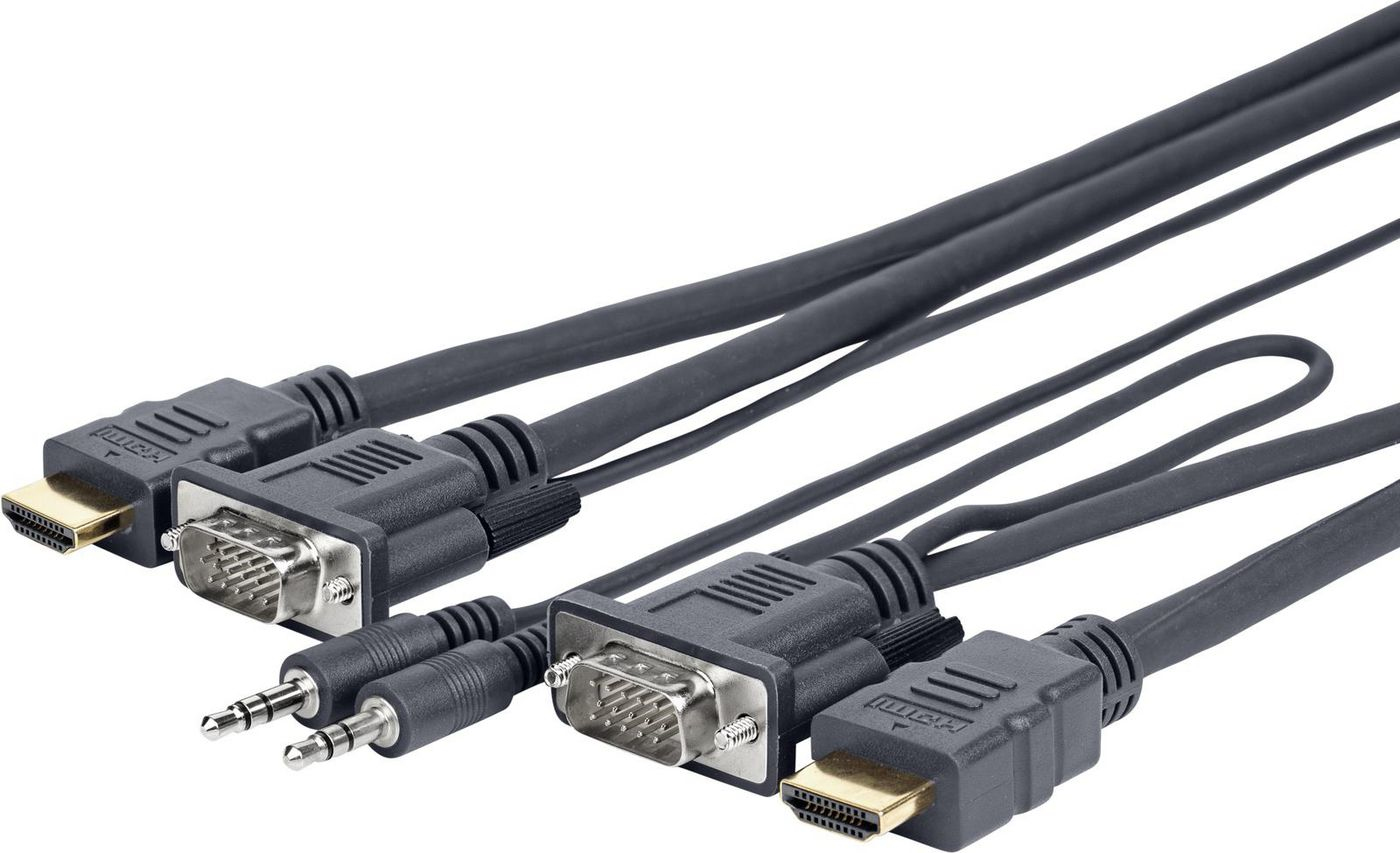 Image of Vivolink PROVGAHDMIFLY3 video cable adapter 3 m VGA (D-Sub) + 3.5mm Bl