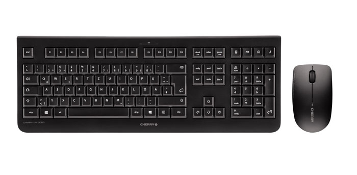 Image of CHERRY DW 3000 keyboard Mouse included RF Wireless AZERTY French Black
