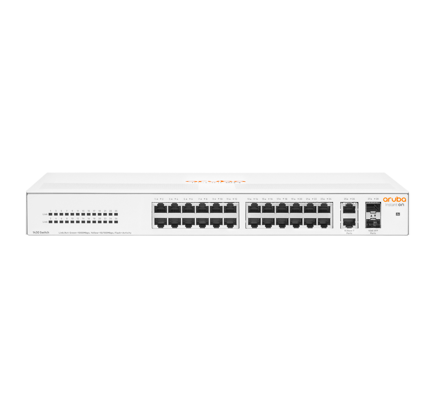 Aruba Instant On 1430 26G 2SFP Unmanaged L2 Gigabit Ethernet...
